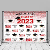 Aperturee - Roter Glitzer Glückwunsch Hintergrund für die Klasse 2023